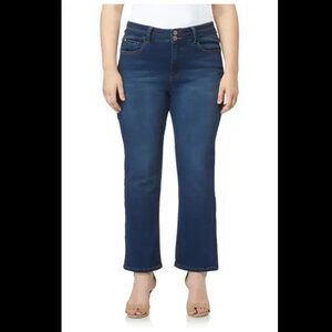 Curve Appeal Midrise Bootcut Jeans Sierra Wash 20W Petite